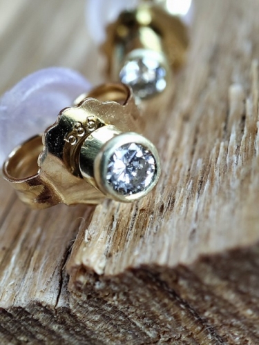 Cercei Piercing sau pentru Nas aur 14k cu diamante diamant natural