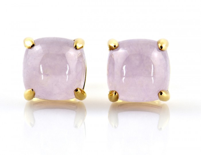 Cercei aur 14k cu Quartz Cuart Roz Unicat