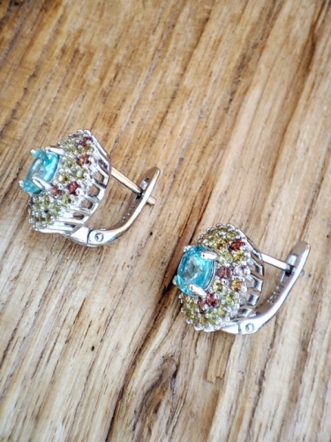 925 CERCEI ARGINT CU SAFIR SI APATITE (43)