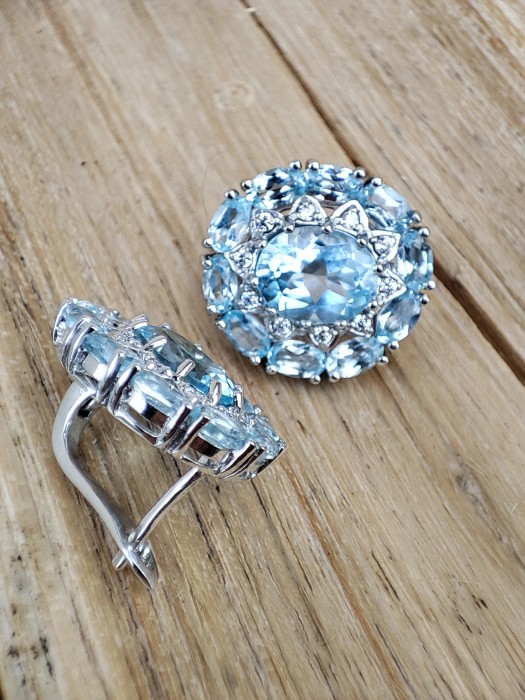 925 CERCEI ARGINT CU TOPAZ (54)