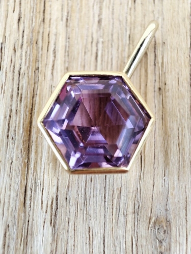 Pandantiv aur 14k cu Ametist Amethyst unicat