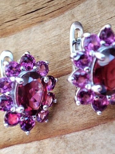 925 CERCEI ARGINT CU GRANAT (47)