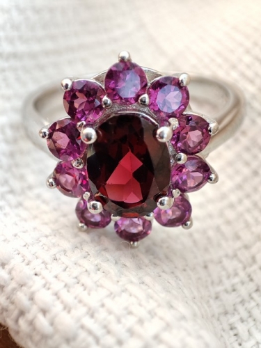 925 INEL ARGINT CU GRANATE MASURA 14 (45)