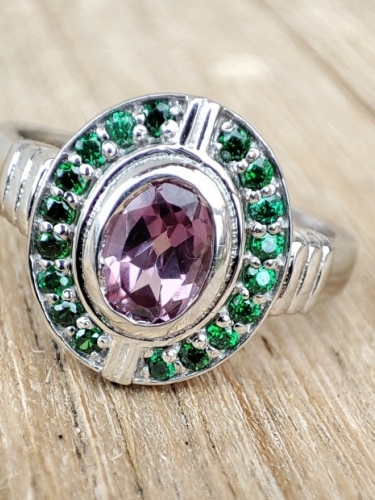 925 INEL ARGINT CU ALEXANDRIT SI SPINEL MAS 17(48)