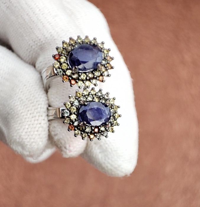 925 CERCEI ARGINT CU SAFIR (48)