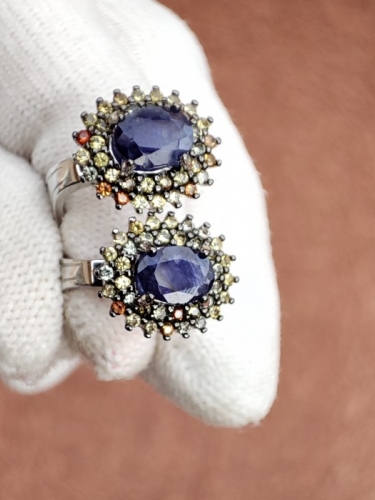 925 CERCEI ARGINT CU SAFIR (48)