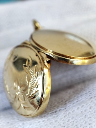 Pandantiv aur 14k pentru poza dubla tip caseta unicat