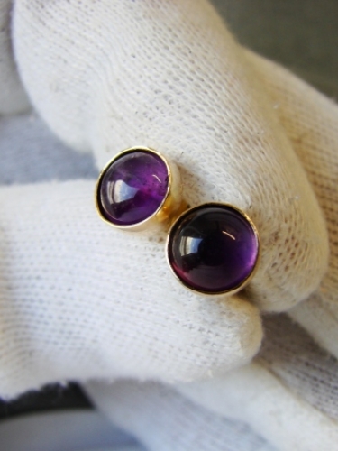 Cercei aur 14k cu amethyst african ametist unicat