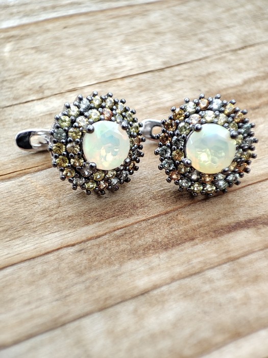 925 CERCEI ARGINT CU OPAL SI SAFIR (43)
