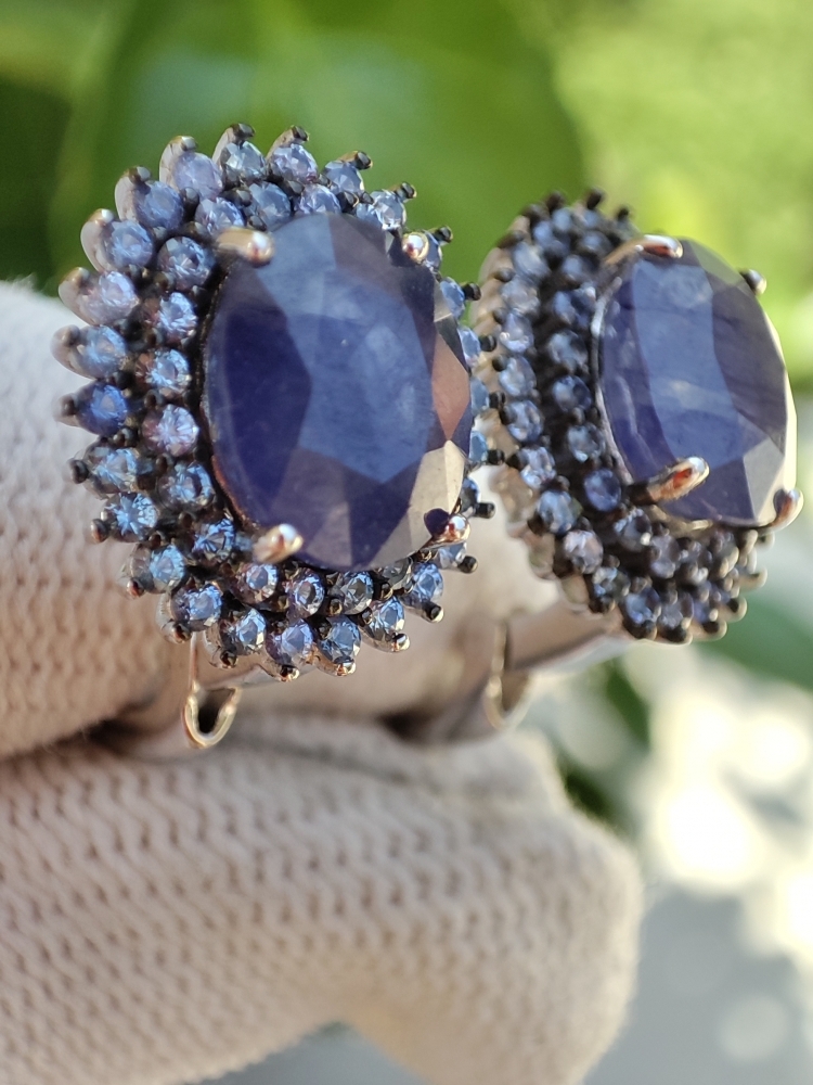 925 CERCEI ARGINT CU SAFIR (47)