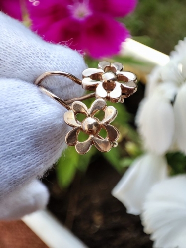 Cercei aur retro 14k 583 rusia rusesti  aur rusesc unicat