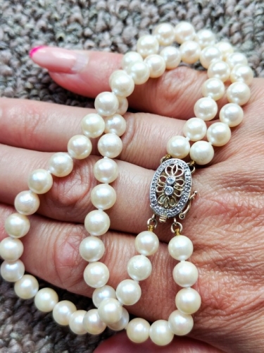 Bratara aur 14k cu perle naturale si diamante perla naturala cu certificat