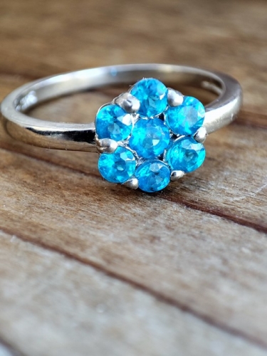 925-Inel argint cu apatite masura 17