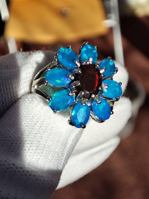 925 INEL ARGINT CU OPAL MASURA 16