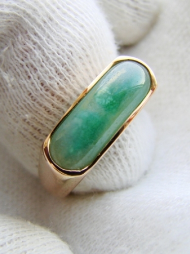 Unicat Designer inel aur 14k cu jadeit jad CERTIFICAT