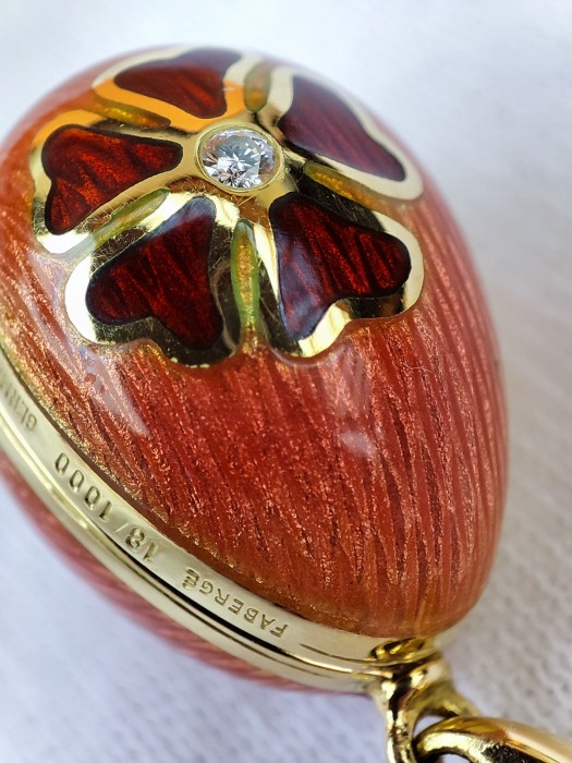 Faberge Special Pandantiv Aur 18K Oul Faberge Victor Mayer Egg Cu Diamant si Rubin