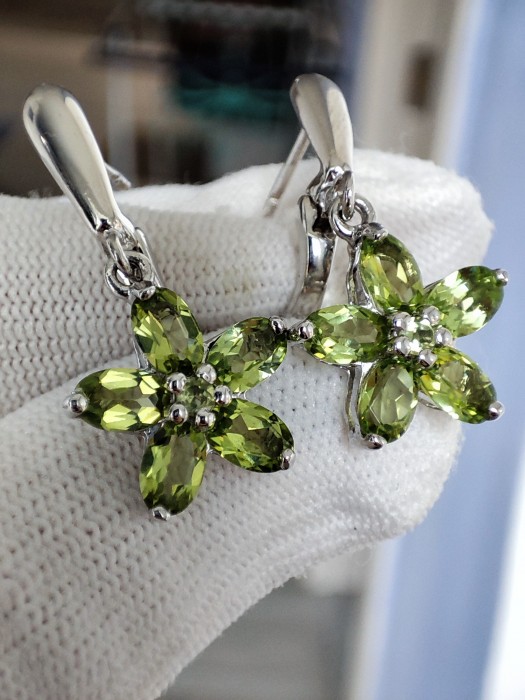 925- Cercei Argint Cu Peridot