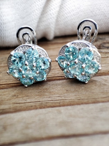 925 CERCEI ARGINT CU APATITE