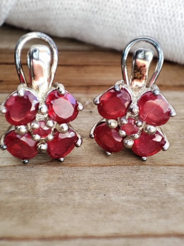 925 CERCEI ARGINT CU RUBIN (43)