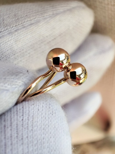 Cercei Aur 14K Rusesti Rusia Retro Bobite Cosulet Aur Rusesc Copii Fetite Unicat