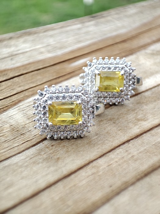 925 CERCEI ARGINT CU SAFIR