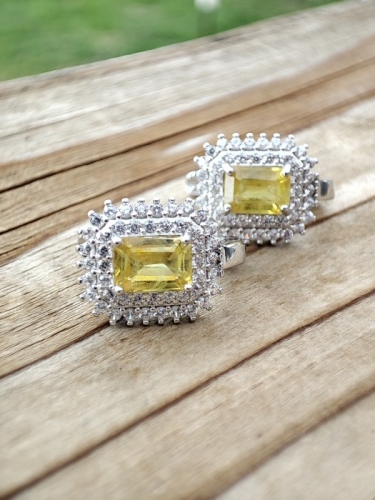 925 CERCEI ARGINT CU SAFIR