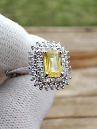 925 INEL ARGINT CU SAFIR MASURA 14