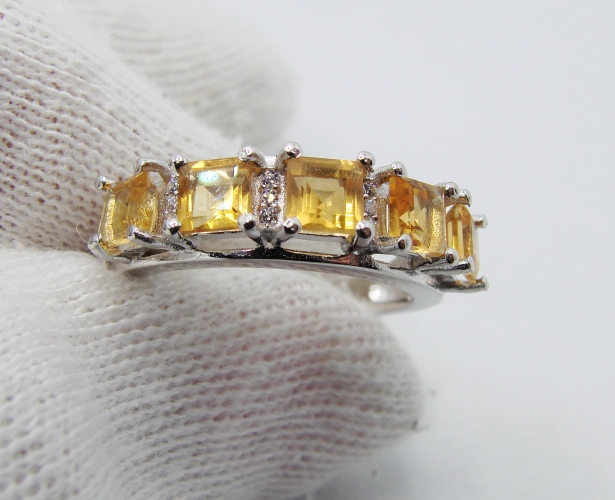 925 inel argint cu citrin masura 15 (35)