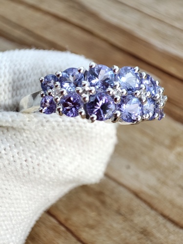 925 Inel argint cu tanzanit masura 14