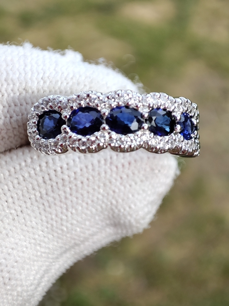 925 Inel argint cu safir masura 9.5